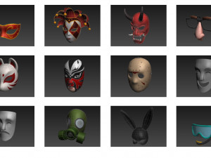 3d mask pack 3D Model