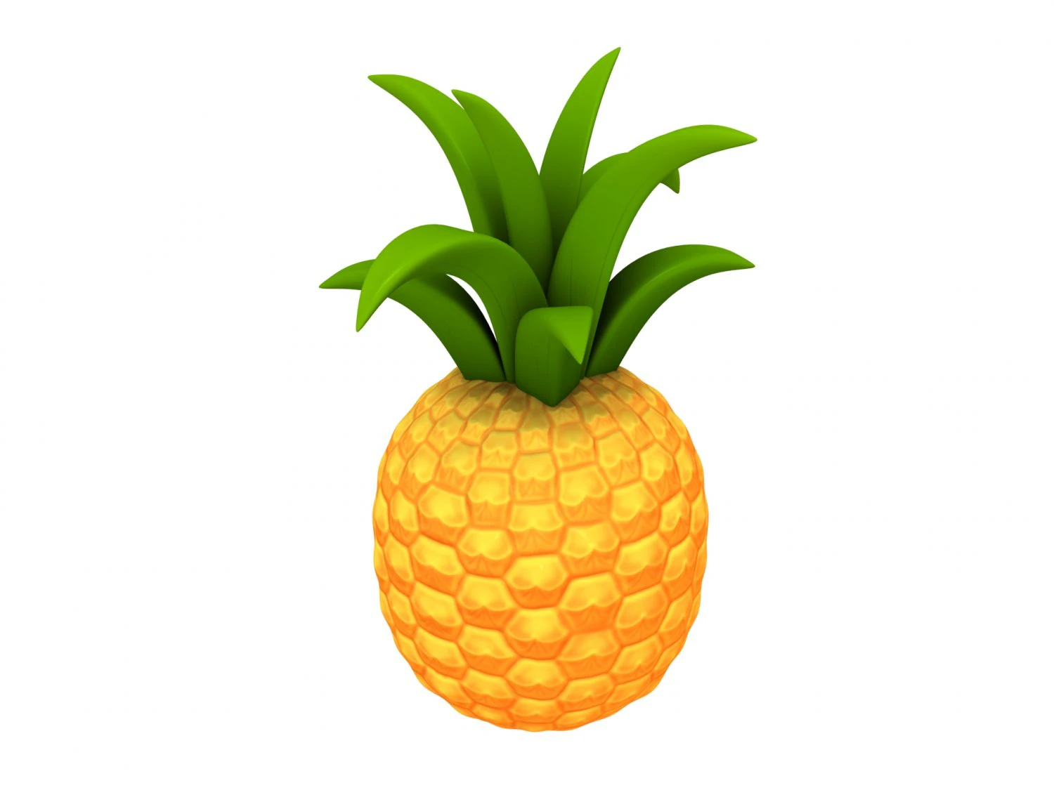 pineapple 3D Model .c4d .max .obj .3ds .fbx .stl .blend 