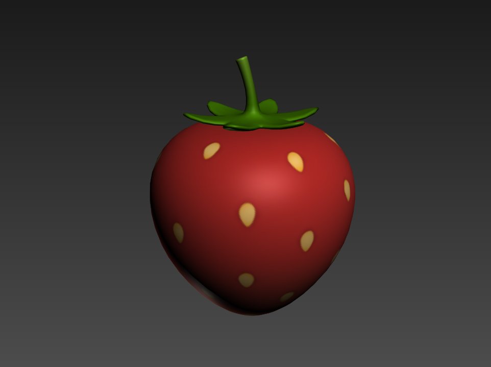 3D model Strawberry fraise tagada VR / AR / low-poly
