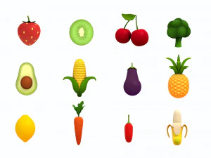cartoon food pack 4 3D Model