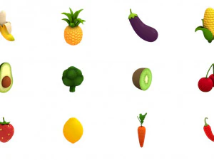 cartoon food pack 4 3D Model