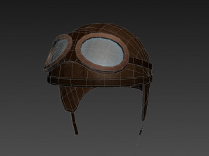 vintage motorcycle helmet 3D Model