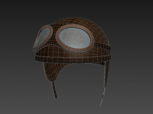 vintage motorcycle helmet 3D Model