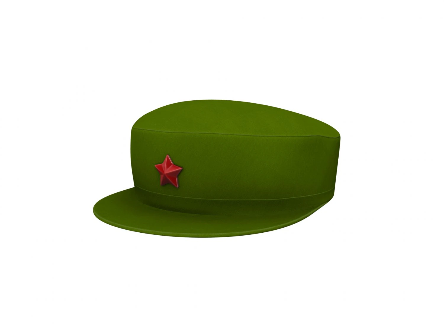 chinese army cap 3D Model .c4d .max .obj .3ds .fbx .stl .blend 