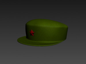 chinese army cap 3D Модель