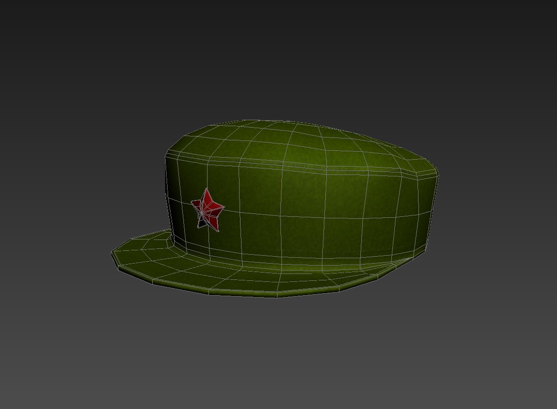 chinese army cap 3D Models in Clothing 