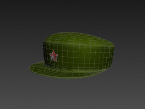 chinese army cap 3D Модель