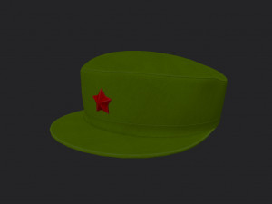 chinese army cap 3D Модель