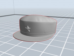 chinese army cap 3D Модель