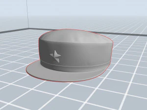 chinese army cap 3D Model