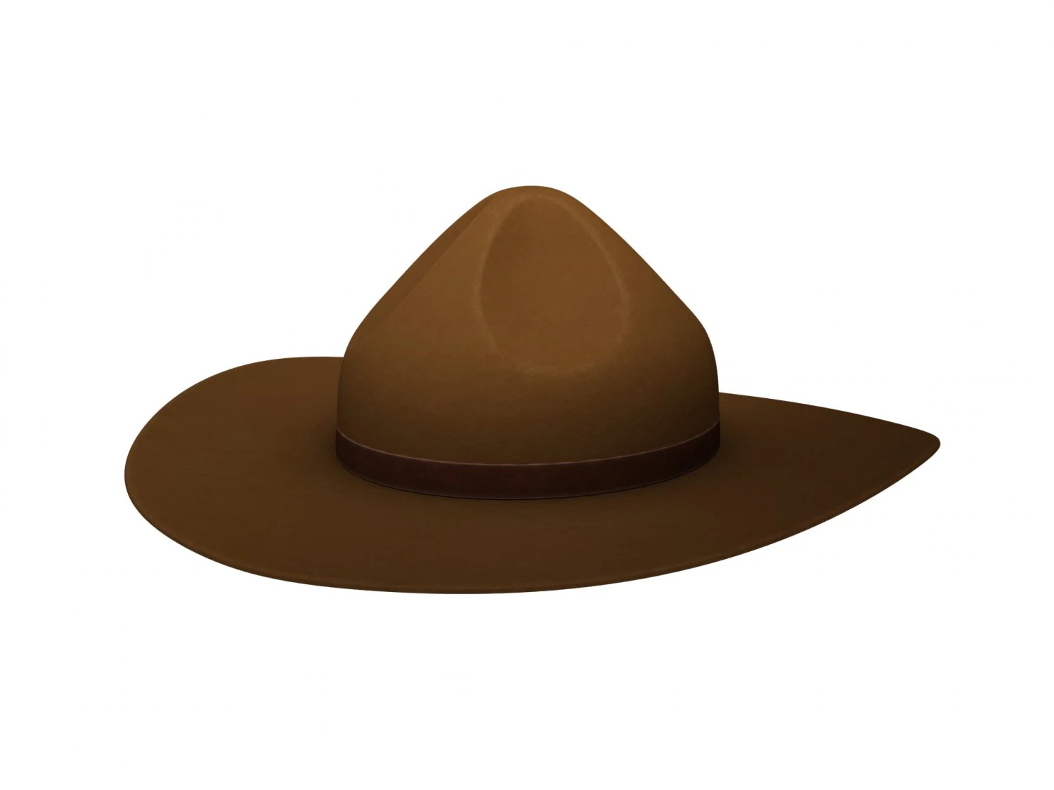 drill sergeant hat 3D Model .c4d .max .obj .3ds .fbx .stl .blend 