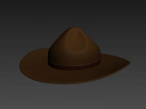 drill sergeant hat 3D Model