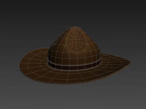 drill sergeant hat 3D Model