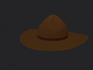 drill sergeant hat 3D-Modell