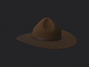 drill sergeant hat 3D Model