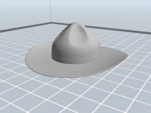 drill sergeant hat 3D Model