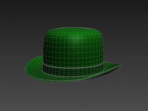 green party hat 3D Model