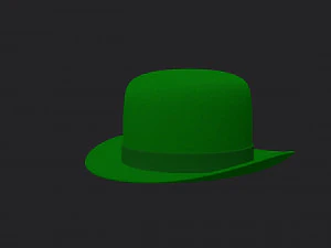 green party hat 3D Model