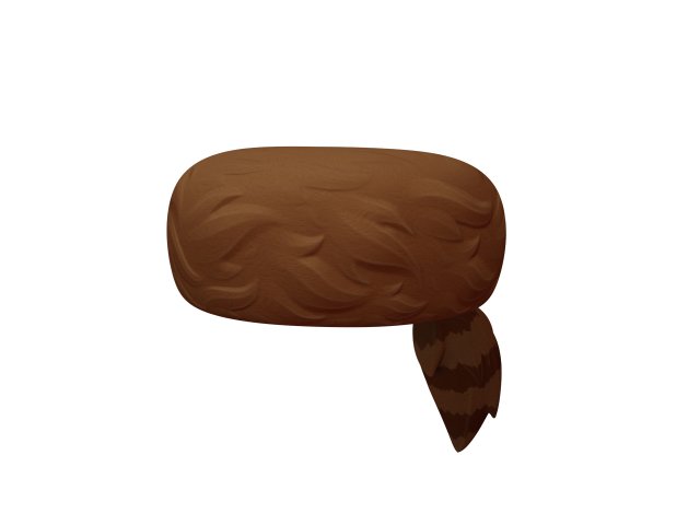 coonskin cap 3D Model .c4d .max .obj .3ds .fbx .stl .blend 