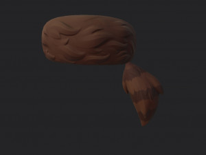 coonskin cap 3D Model