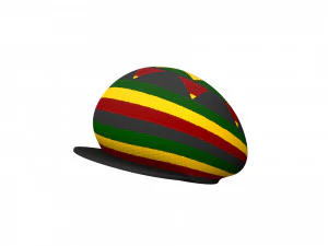 boné de reggae Modelo 3D