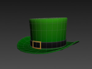 green hat Modello 3D