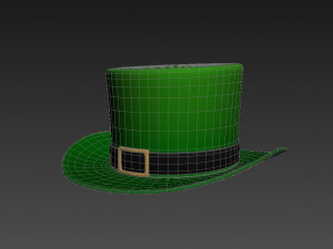 green hat Modello 3D