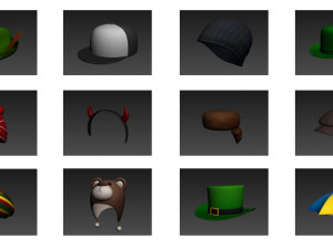 hats pack 5 3D Model