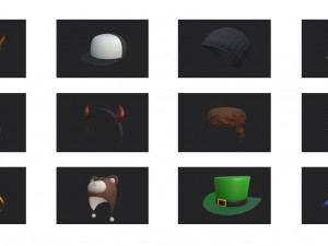 hats pack 5 3D Model