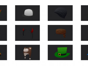 hats pack 5 3D Model