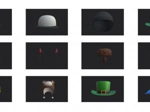 hats pack 5 3D Model