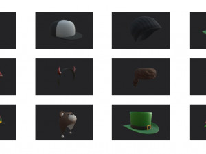 hats pack 5 3D Model