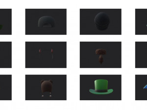 hats pack 5 3D Model