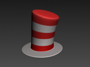 striped top hat 3D Model