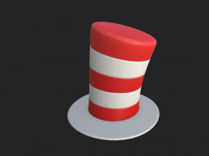 striped top hat 3D Model