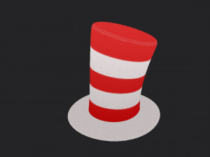 striped top hat 3D Model