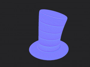 striped top hat 3D Model