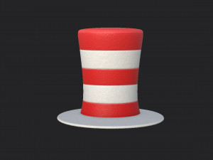 striped top hat 3D Model