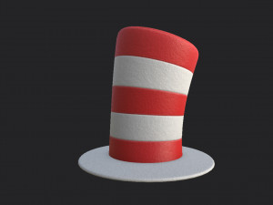 striped top hat 3D Model