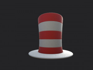 striped top hat 3D Model