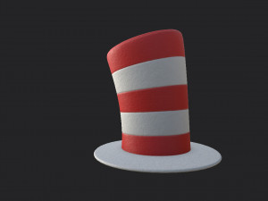 striped top hat 3D Model