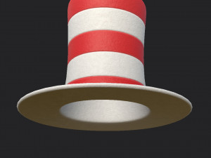 striped top hat 3D Model