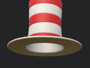 striped top hat 3D Model