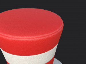 striped top hat 3D Model