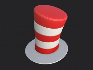 striped top hat 3D Model
