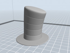 striped top hat 3D Model