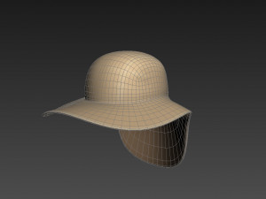 fishing flap hat 3D 모델