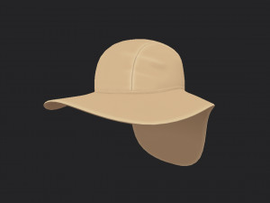 fishing flap hat 3D 모델