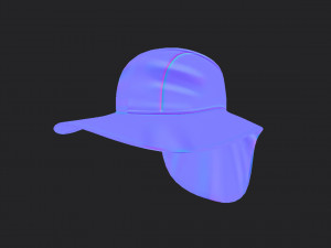 fishing flap hat 3D 모델