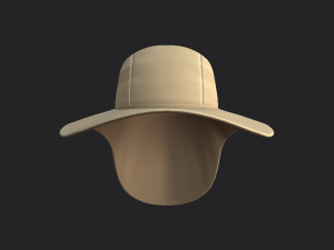 fishing flap hat 3D 모델